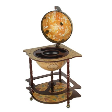 Globe bar decorative corner "Capombo map" 91x53x53 cm-6