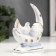 Souvenir ceramics "White pigeons with a month" with gold, rhinestones 12 cm