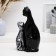 Figure "Cat with a kitten" black with silver, 16x26cm