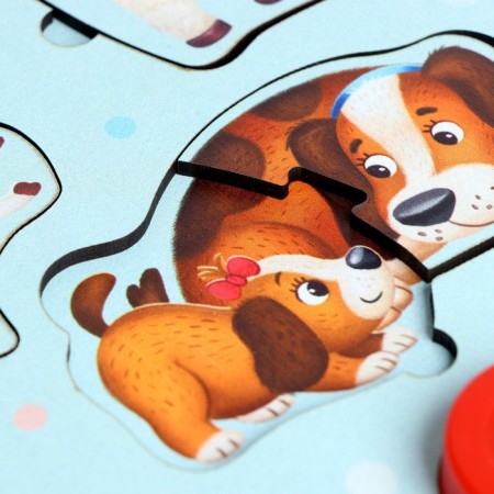 Wooden puzzle with the chip "Where is my mother?"-1