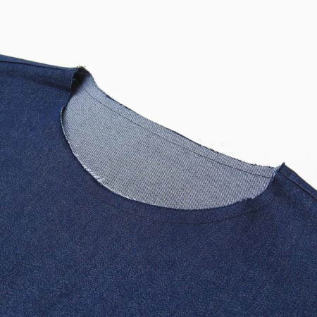 T-shirt Women's oversize Minaku: Jeans Collection Blue Blue, Rr. 48-6