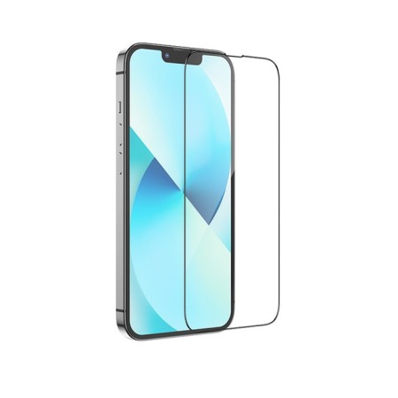 Hoco A27 Protective Glass, for iPhone 13/13 Pro, anti -prints, anti -scratches, black frame-1