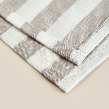Apron with pockets SL Home "Stickt Line" 60x70cm, flax 100%, 180 g/m2-2