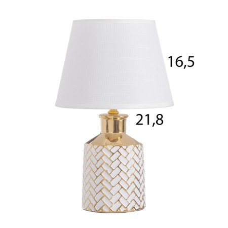Table lamp "Marta" 1x40W E14 white/gold 22.5x22.5x36cm-8