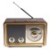 Radio receiver portable signal BZRP RP-324BT brown/beige USB SD/Microsd