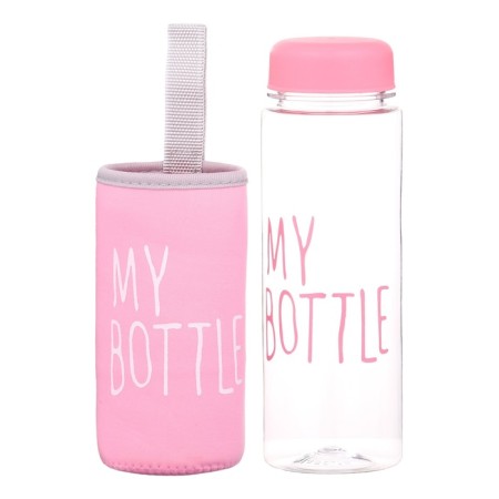 Water bottle, 500 ml, My Bottle, 19.5 x 6 cm, Case included, Pink-1