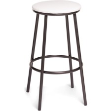 Barrier stool Drezegomad metal/eco -leather, gray/white 41x41x75 cm