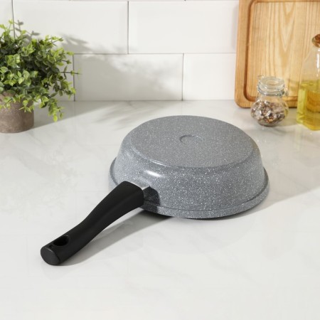 Sleeping pan “Marbl”, D = 24 cm, glass cover, removable handle, anti -stick coating-3