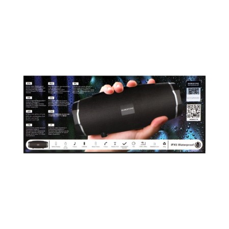 Portable column Borofone BR3 Rich, 10 W, BT5.0, Microsd, USB, 1200 mAh, black-10