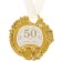 Wedding medal on the postcard "Golden Wedding", 8.5 x 8 cm