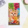 Money envelope "On Birthday!" embossing, Bear with a gift, 16.5x8.5 cm