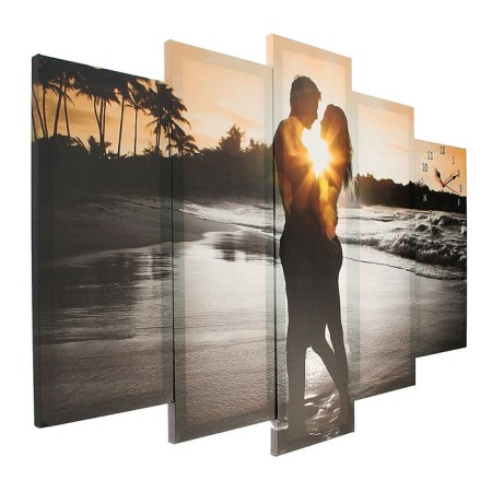 Carty clock is wall-mounted, modular "couple in love", silent, 80 x 140 cm-1