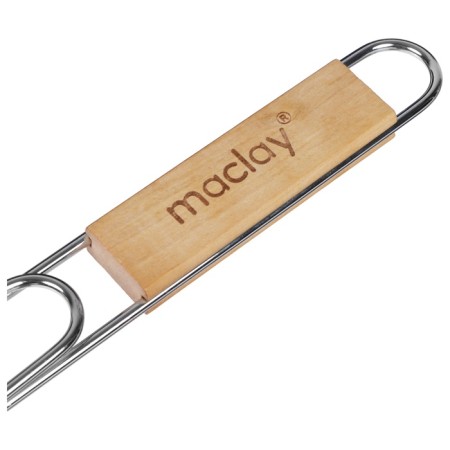 Maclay grill grill grill, double, chrome steel, 49x14x7 cm, working surface 27x17 cm-10