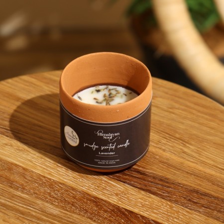 Aromatic candle in a jar of 70 g, soy wax, lavender-1