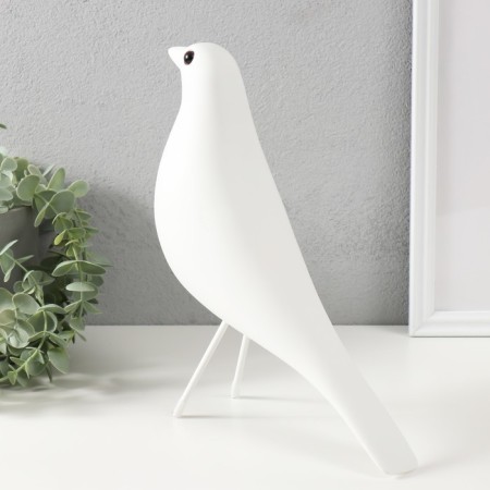 Souvenir Polystone "Bird" White 28x23.5 cm-2