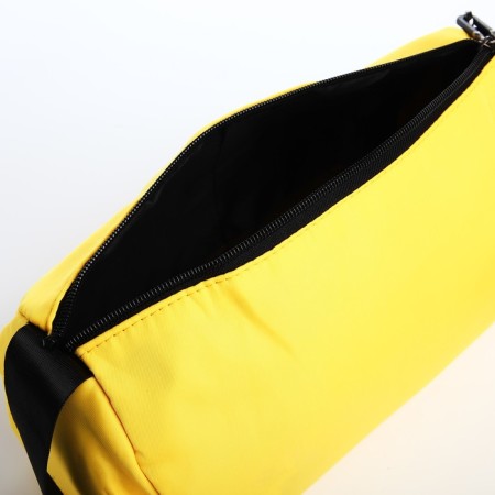 Youth bag with zipper, yellow color-5