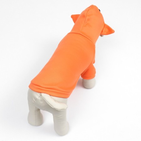 Sweater with a hood "fox", size S (DS 21, Osh 24, og 30 cm), orange-5
