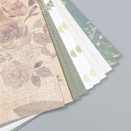 Scrapbooking paper 30x30 cm "Rustik", bilateral, 12 sheets, 12 designs, 180 g/m2-1