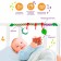 Soft game is soft on the crib, stroller "Bear", 28-43 cm., Breaker, rattles, 3 toys, crush me