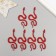 Decor "Red Snake" Foam Glitter, 7 cm (set 6 pcs)