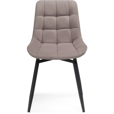 Stool on a chelsea metal -steamer spinning, metal/velor, black/latte 49x55x84 cm-2