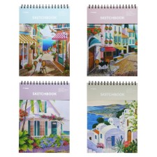 Sketchbook 21x29cm for pastel, 30 sheets, hard cover, density 130 gr, mix