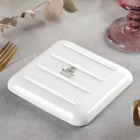Porcelain dish Wilmax, 13 × 13 cm, white color-2