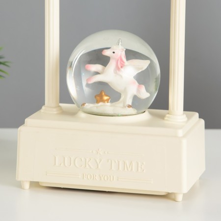 Night -night musical "Snow Shar" 5XLED from batteries 3AAA beige 6.5x11x21cm Risalux-4