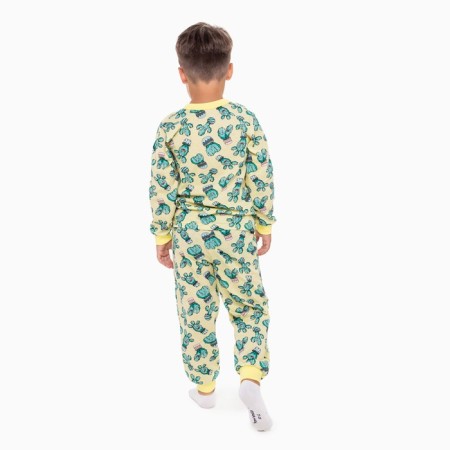 Pajamas for a boy, yellow color/cacti, height 92 cm-4