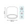 Gauss Overhead lamp, 10W LED, 4100K, 720LM, chromium color