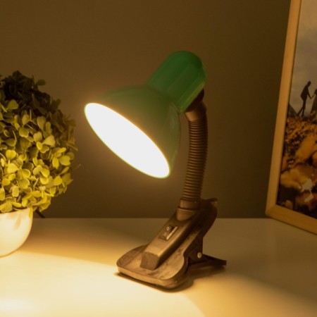 Table lamp E27, with off. On a clamp (220V) green (108V) Risalux-9