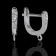 Schwenzes with zircon "oval", white color in silver