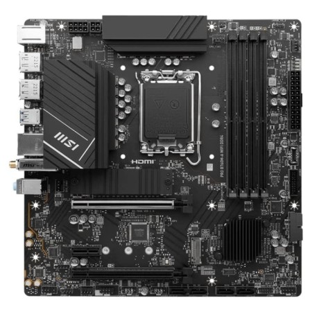 The MSI Pro B760M-A WIFI DDR4 SOC-1700 Intel B760 4XDDR4 MATX AC`97 8ch (7.1) 1064984-1
