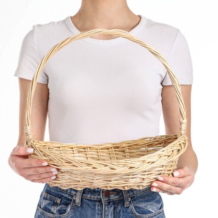Basket "Lexus", bottom = 26x18 cm, top = 35 × 28 cm, h = 7/10/35 cm, manual weaving, willow