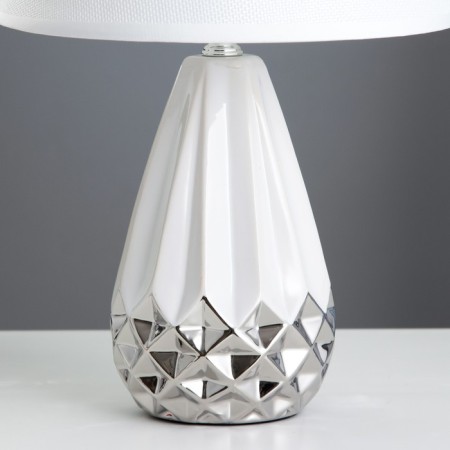 Table lamp "Florence" E14 40W Belo-chromium 22.5x22.5x35 cm Risalux-4