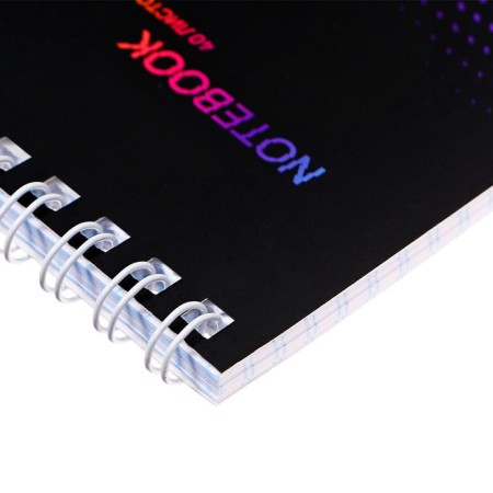 Notepad A5, 40 sheets in a cage on the crest "Abstraction", cover coated cardboard, offset block-1