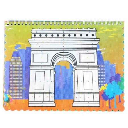 Coloring book “Sights” Street Streets 12 centers, 3D glasses, water bottle-6
