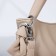 Luggage bag on lightning, 2 outer pockets, beige color