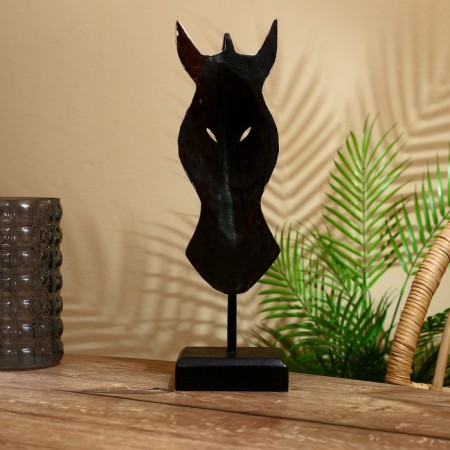 Mask "Zebra" on a stand, Albezia 40 cm-3