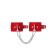 Shackles of Pecado BDSM, soft with eyelets, genuine leather, red