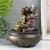 Table fountain with backlight "Buddha at the fountain with lotus" 16x16x21 cm