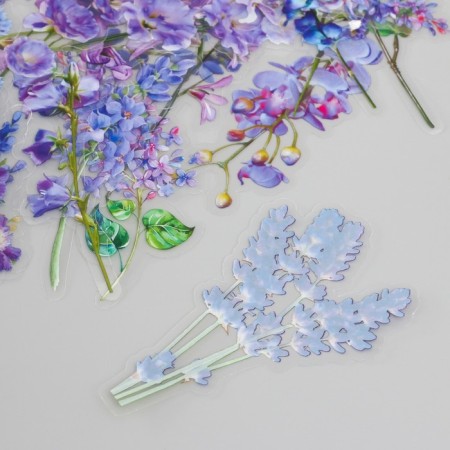 Stickers for creativity PLC PVC "Lilac Field" set 40 pcs 9x10.5 cm-3