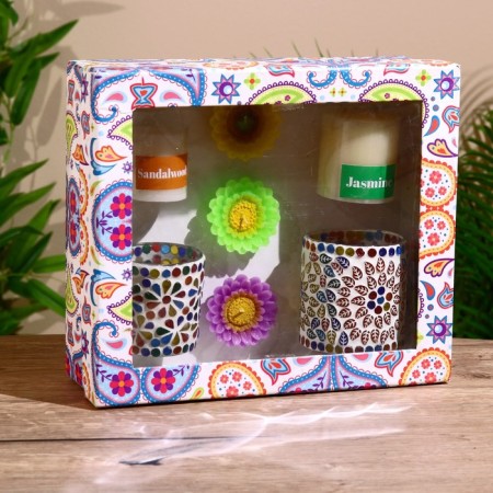 Set of candles "Sandal + jasmine" 5 pieces-1