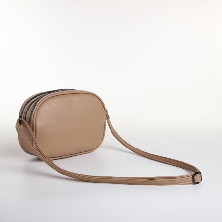 Bag Women's Cross-Bodi with a zipper, beige color-1
