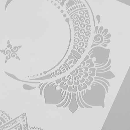 Plastic stencil "Moon" 21x29.7 cm-2
