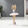 Polystone souvenir "Ballerina - pink -blue dress" 13.5x5x6 cm