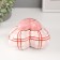 Coramics box "Pink heart in peas, in the cell" 15.7x15.3x8.2 cm