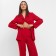 Women's costume (jacket, trousers) minku: Green Trend color red, size 44