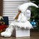 Interior doll "Angel-girl in a white fur coat, cap and scarf" 47 cm