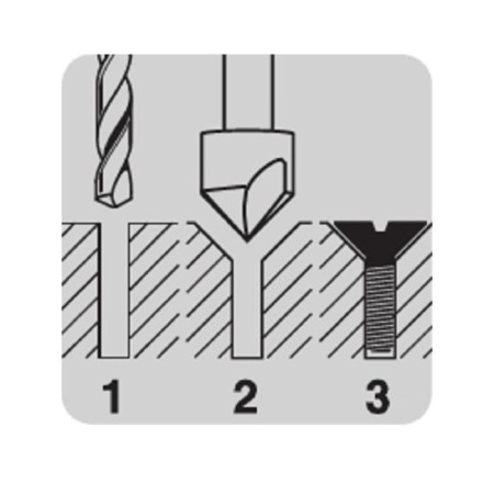 Zenker on wood and non -ferrous metals kwb, d = 20 mm, angle of cone 90 °, shank d = 8 mm-1